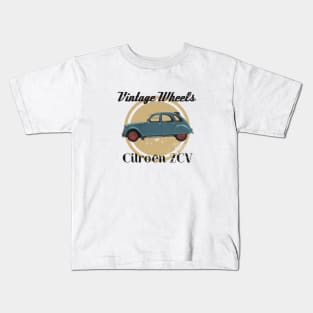 Vintage Wheels - Citroën 2CV Kids T-Shirt